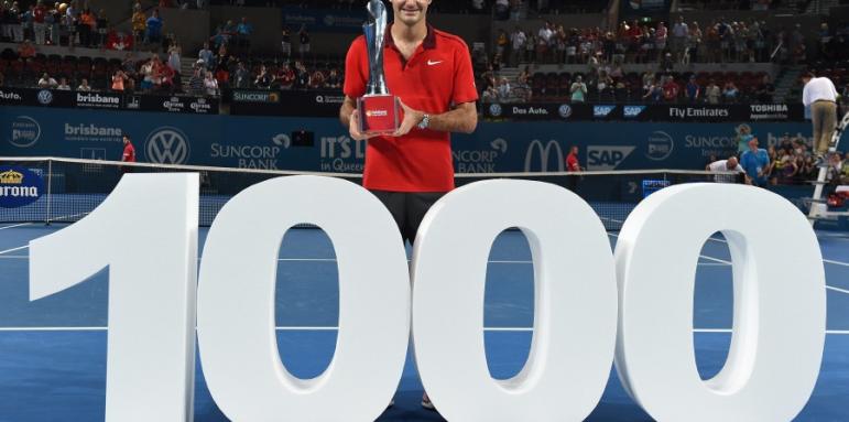 Федерер взе титлата в Бризбейн с победа №1000 