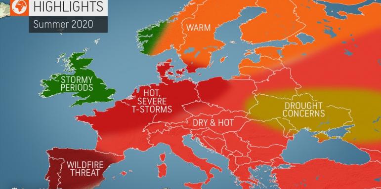 Вижте какво ще е времето на Балканите това лято