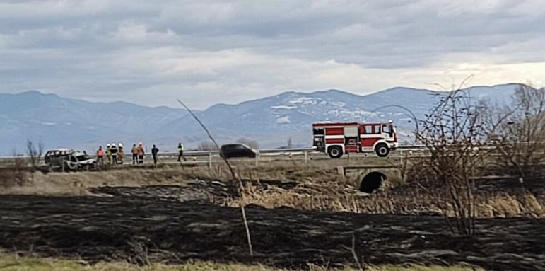 Жена изгоря при катастрофа на магистрала "Тракия"