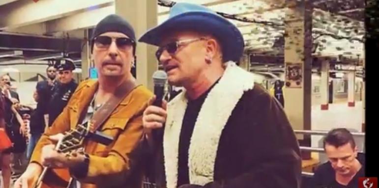 U2 с неочакван концерт в метрото на Ню Йорк (ВИДЕО)