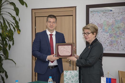 Кметът Живко Тодоров на среща с руския посланик
