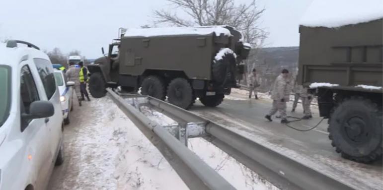 Драма с военен камион край Враца