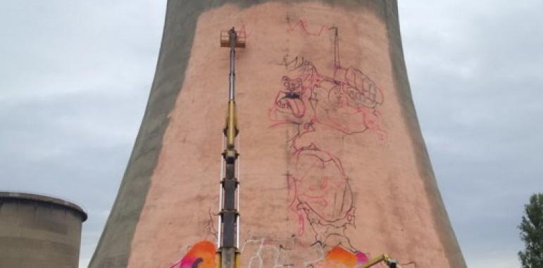 Графити майстори ще изрисуват охладителна кула на ТЕЦ София