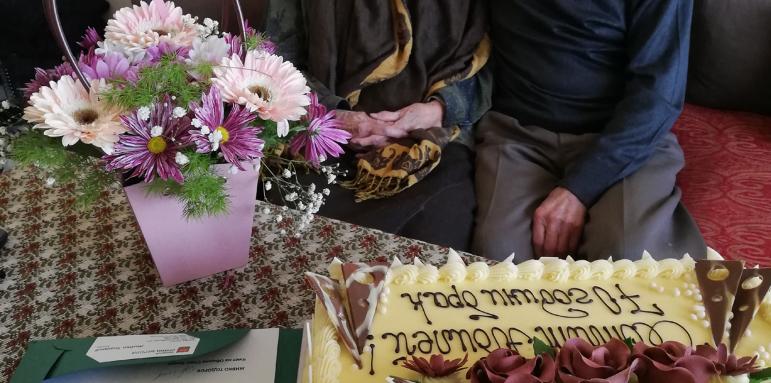 Кметът Живко Тодоров поздрави съпрузите с най-дългогодишен брак