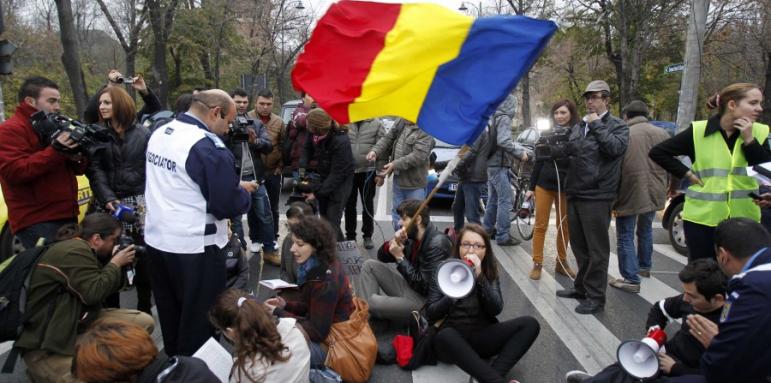 Жандармерия разпръсна протести в Румъния