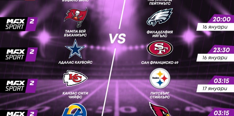 Плейофите на NFL стартират по MAX Sport този уикенд