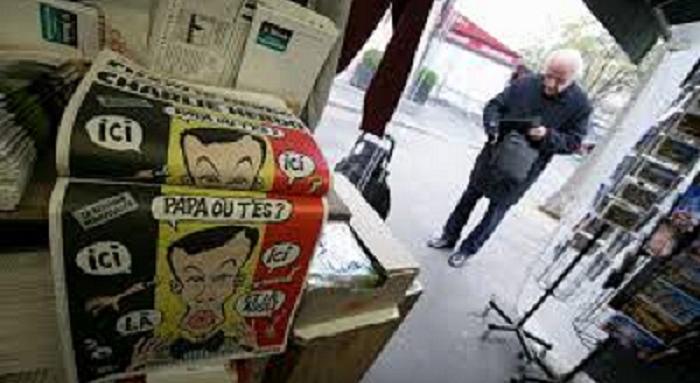 Charlie Hebdo с карикатура на пожара