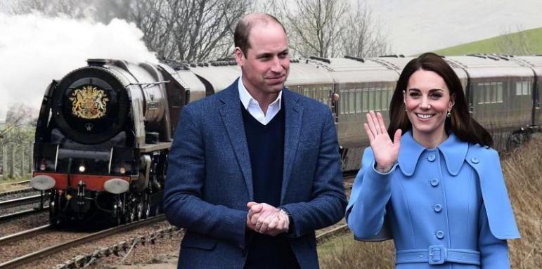 Уилям и Кейт потеглят с кралския влак